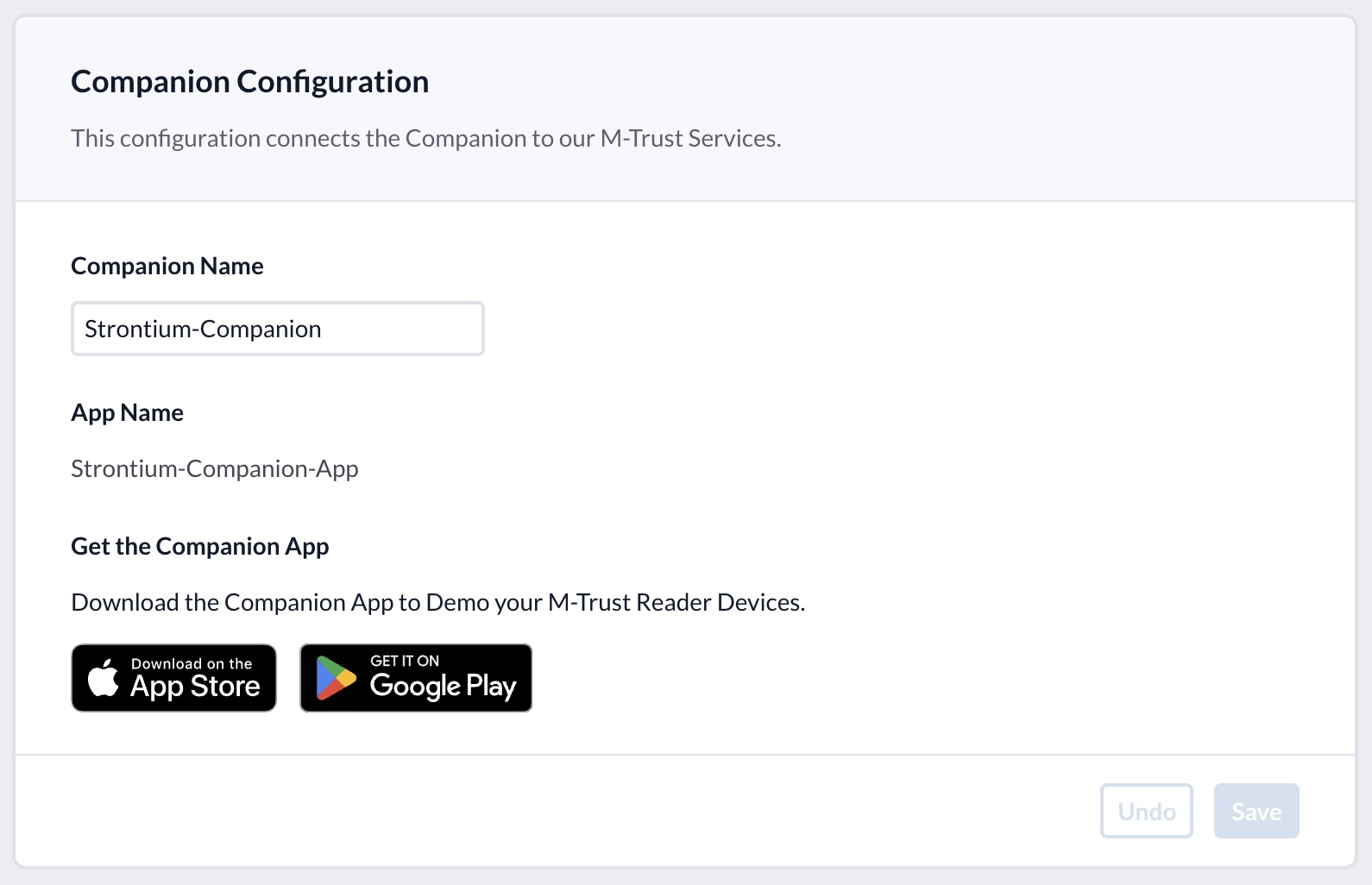 Companion Configuration