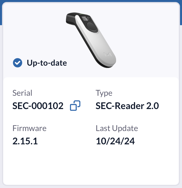 Device after the firmware update